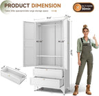 Letaya 71" Metal Wardrobe Cabinets - Image 3