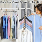 Space Saving Hangers for Clothes 3 Pack, Sturdy Metal Hangers Heavy Duty Magic - Image 6