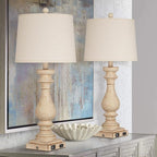 Cinkeda 29" Tall Table Lamp for Living Room Set of 2, Farmhouse Nightstand - Image 6