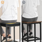 HOOBRO Bar Stools, Counter Height Stools, Saddle Barstools, 24.8 Inches - Image 6