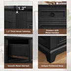 Joaxswe Farmhouse 5 Drawer Dresser - Image 8