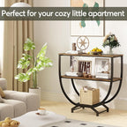 GILLAS 3 Tier Console Tables, Sofa Table Behind Couch, Industrial Entryway - Image 4
