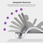 PURPLE LEAF Patio Chaise Lounge Chair Set Outside Aluminum Plastic Stackable - Image 9