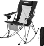 FUNDANGO Rocking Camping Chair, High Mesh Back Portable Folding Camp Chairs by FUNDANGO