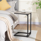 AMHANCIBLE C Shaped End Table, Slide Under Couch Table - Image 2