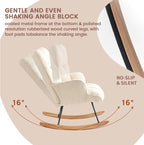 SAETSFEG Rocking Chair Nursery Teddy Upholstered Glider Rocker Rocking Accent - Image 3