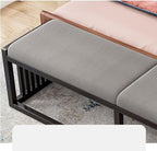 Modern Decor Bench Solid Wood New Chinese Style Bed End Stool Shoe Bench - Image 4