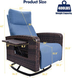 ZZW Outdoor Recliner Chair Set of 2, Wicker Patio Recliners - Image 2