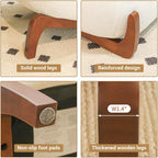 KEIKI Accent Chair with Solid Wood Legs, Velvet Single Seat Sofa - Image 3