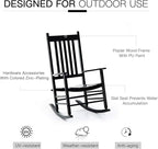 Outsunny Outdoor Rocking Chair, Patio Wooden Rocking Chair - Image 6