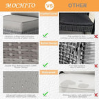 MOCHITO 5 Pieces Outdoor Patio Furniture Sets, All-Weather Sectional Sofa Dark - Image 4