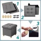 BRIAN & DANY Ottoman with Storage, Small Storage Ottoman - Image 3