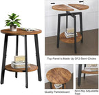 sthmec Side Table Set of 2, Small Round End Table - Image 5