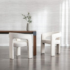 RIVOVA Modern Barrel Dining Chair, Velvet Upholstered Accent Side Chair - Image 7