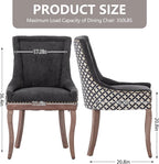 Modern Dining Chairs Set of 2, High Back Dining Chairs Side Chairs - Image 3