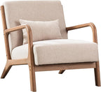 ANJ Mid Century Modern Accent Chair, Comfy Fabric Living Room Chairs - Image 9