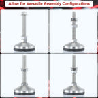 Heavy Duty 3000 lb Capacity Stainless Steel Adjustable Leveling Feet - Image 4
