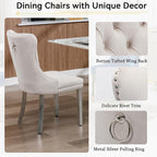 Henf 7 Pieces Faux Marble Dining Table Set - Image 6