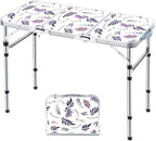 Yriuat Folding Camping Table 3ft Portable Picnic Table Adjustable Height Small by Yriuat