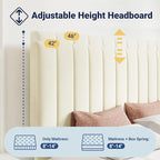 Allewie Queen Size Storage Bed Frame, Vertical Channel Tufted Adjustable - Image 4