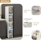 2-Tier Narrow Storage Cabinet, Slim Bathroom Storage Cabinet - Image 5