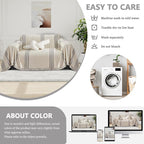 DREAMINGO Chenille Armchair Cover Jacquard Sofa Covers Washable Furniture - Image 6