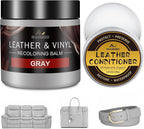Leather Recoloring Balm with 100ml Mink Oil, Car Seats, Dye & Restorer by SHABEIBEI
