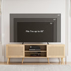ZttRiee TV Stand for TVs up to 65'', Entertainment Center - Image 3