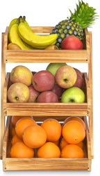 Merysen 3 Tier Wooden Fruit Basket - Image 4