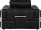 Blackjack Furniture Catania Modern Top Grain Italian Leather Sofa Set - Image 4