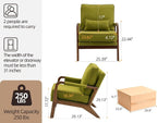 Mid Century Modern Chair, Upholstered Lounge Arm Chair - Image 2