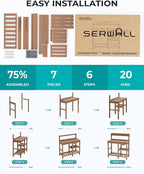 SERWALL Outdoor Potting Bench 2-Piece Set, Rot-Resistant HDPE Potting Table - Image 6