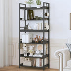 HCHQHS 6 Tier Bookshelf, Adjustable Industrial Bookcase, Vertical Tall Book - Image 2