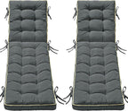 2 Pack 80x26 Inch Folding Chaise Lounge Cushion Quick Dry by AMCATON
