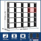 Mavivegue 20 Cube Book Shelf, Storage Organizer, Large DIY Bookcase, Metal Cube - Image 2