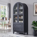 IFGET 71" Tall Arched Kitchen Pantry Cabinet, Wood Kitchens Storage Cabinets - Image 3