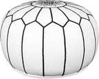 Marrakesh Gallery Genuine Leather Round Pouf Unstuffed by MarrakeshGallery