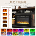 70" Fireplace TV Stand, Farmhouse Entertainment Center - Image 6