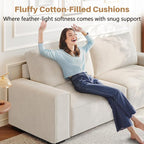 Vesgantti 85'' Chenille Couch for Living Room, 3 Seater Comfy Sofa - Image 6