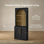 mopio Blake Tall Display Cabinet, Kitchen Buffet Pantry Cupboard, Trophy - Image 3