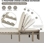 Outdoor Chaise Lounge Chair Set of 3, Patio Chaise Lounge Recliner - Image 6