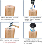 WAFJAMF Adjustable Furniture Levelers Screw in Threaded, Adjustable Levelers - Image 5