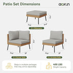 Aoxun 10 Piece Patio Furniture Set, 10 Seats Outdoor Sectional Sofas - Image 7