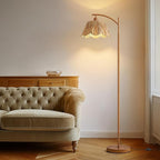 Oneach Rattan Floor Lamp for Bedroom, Boho Floor Lamp - Image 2