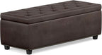 SIMPLIHOME Hamilton Storage Ottoman by SimpliHome
