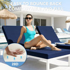 L'AGRATY Outdoor Lounge Chaise Cushion: 72x21x3 Inch Waterproof Lounge Chair - Image 3
