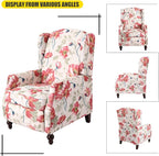 Upholstered Wingback Recliner Chair, Traditional Push Back Recliner Chair - Image 4