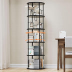 ALLSTAND 5 Tier Rotating Bookshelf, 360 ° Display Stackable Spinning Bookshelf by ALLSTAND