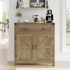 HOSTACK Coffee Bar Cabinet, Kitchen Storage Cabinet, Modern Farmhouse Buffet - Image 4