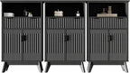 Fatmok Buffet Cabinet with Storage Set od 3, Wood Buffet Sideboard Console Table by Fatmok